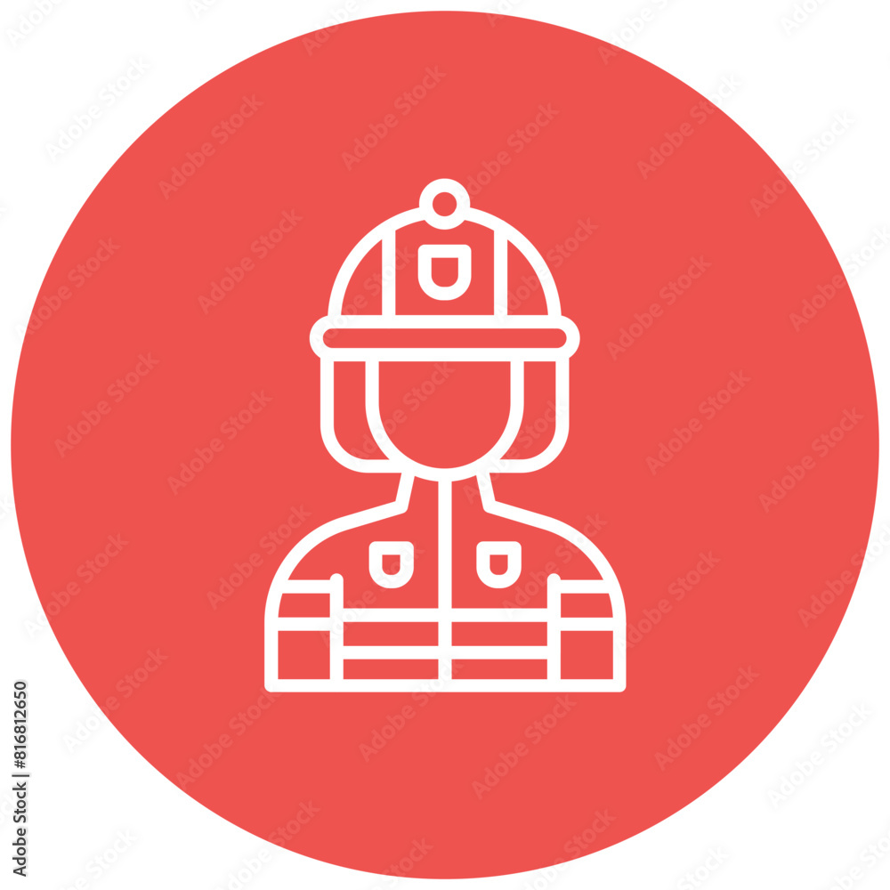Firefighter vector icon. Can be used for Women iconset. Firefighter vector icon. Can be used for Women iconset.