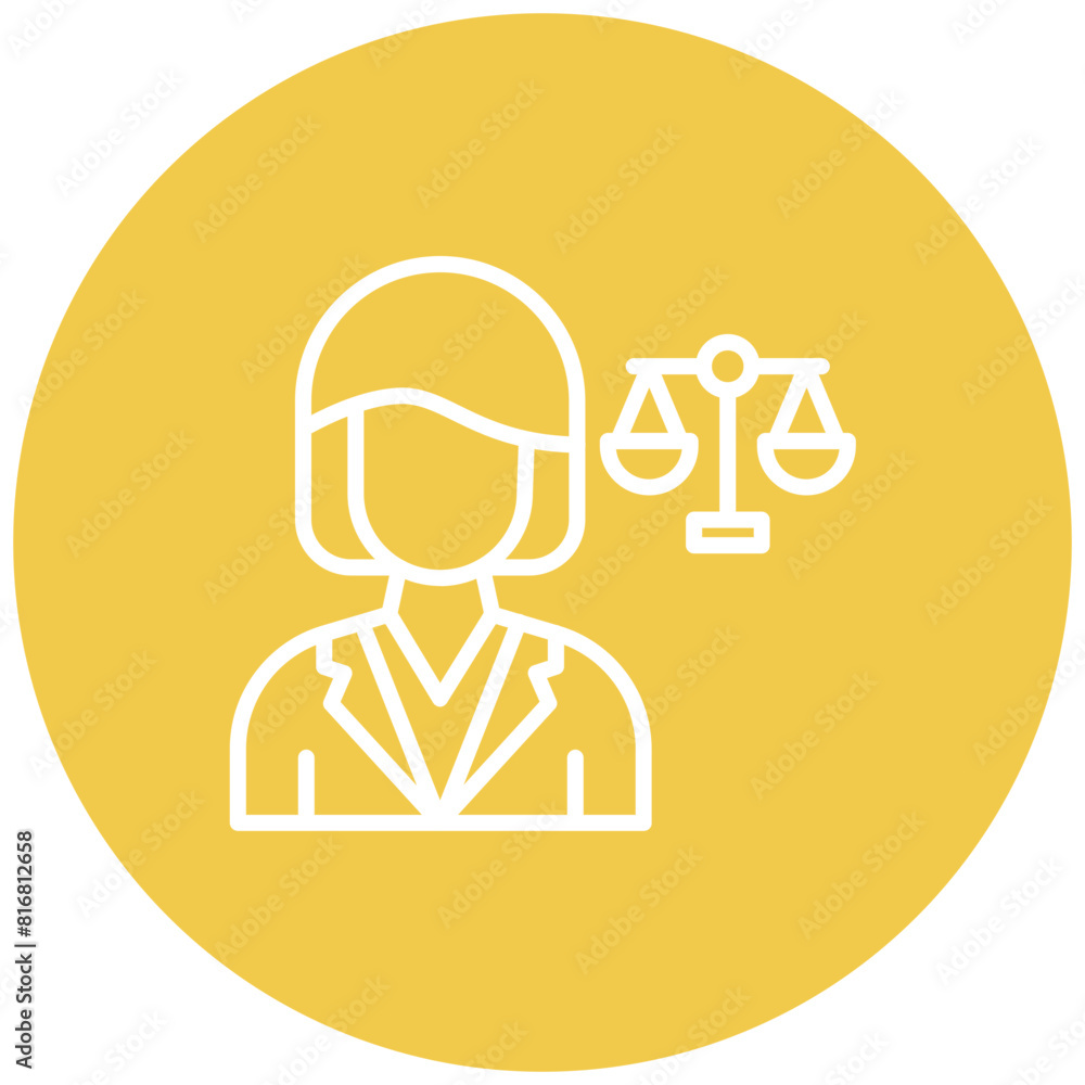 Lawyer vector icon. Can be used for Women iconset. Lawyer vector icon. Can be used for Women iconset.