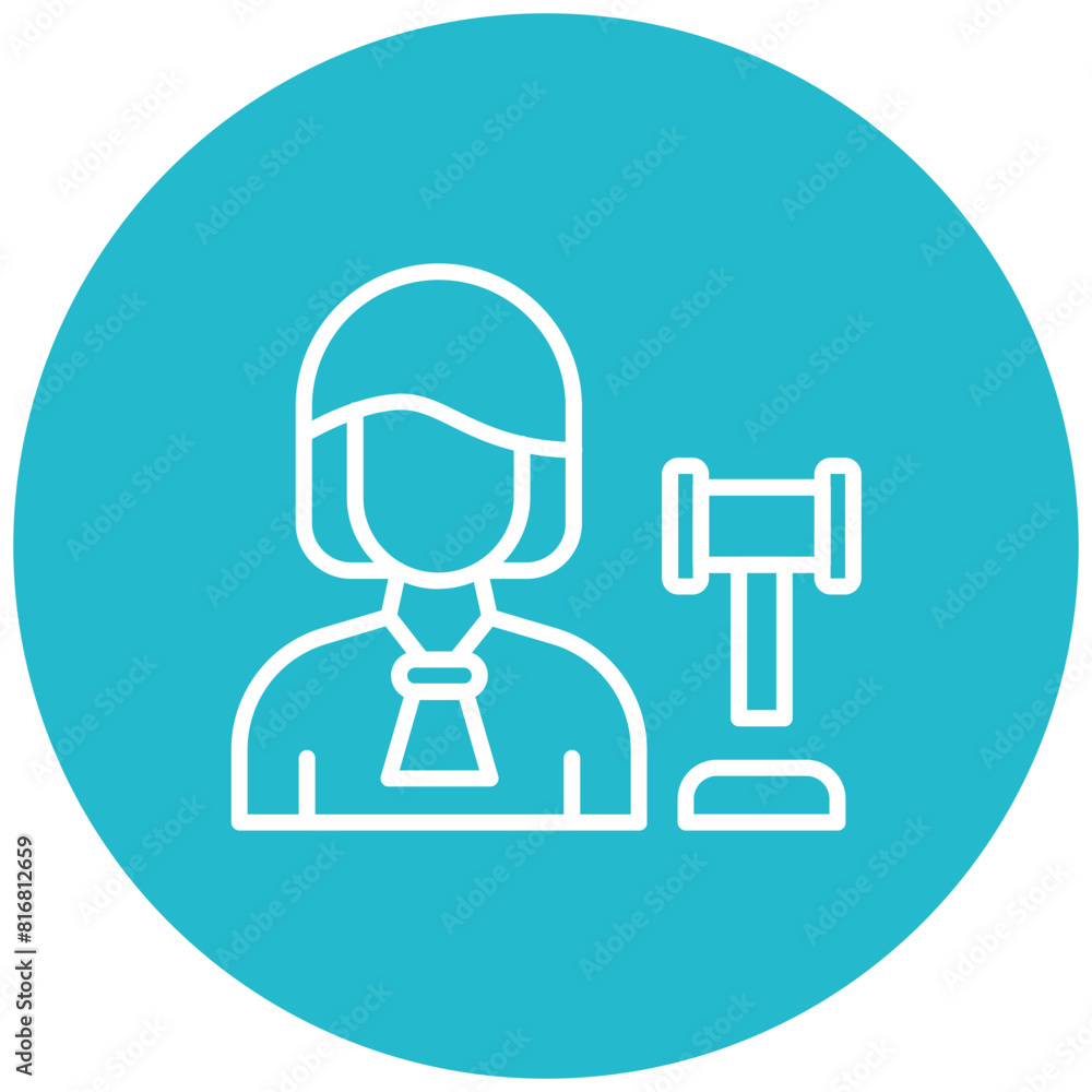 Judge vector icon. Can be used for Women iconset. Judge vector icon. Can be used for Women iconset.