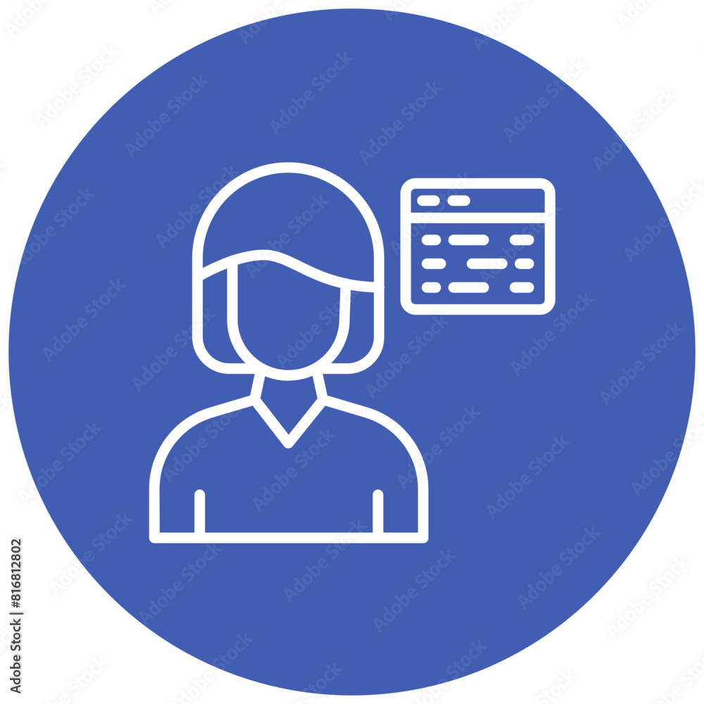 IT Specialist vector icon. Can be used for Women iconset. IT Specialist vector icon. Can be used for Women iconset.