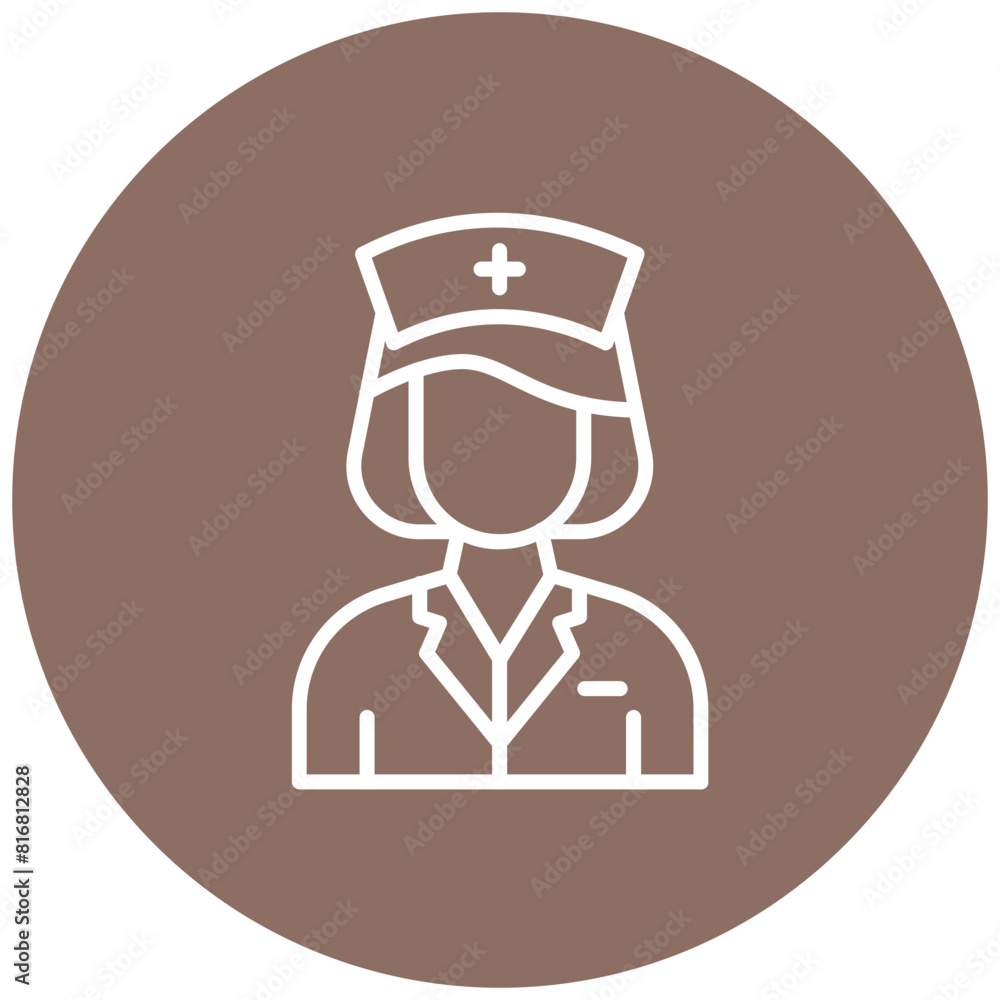 Nurse vector icon. Can be used for Women iconset. Nurse vector icon. Can be used for Women iconset.