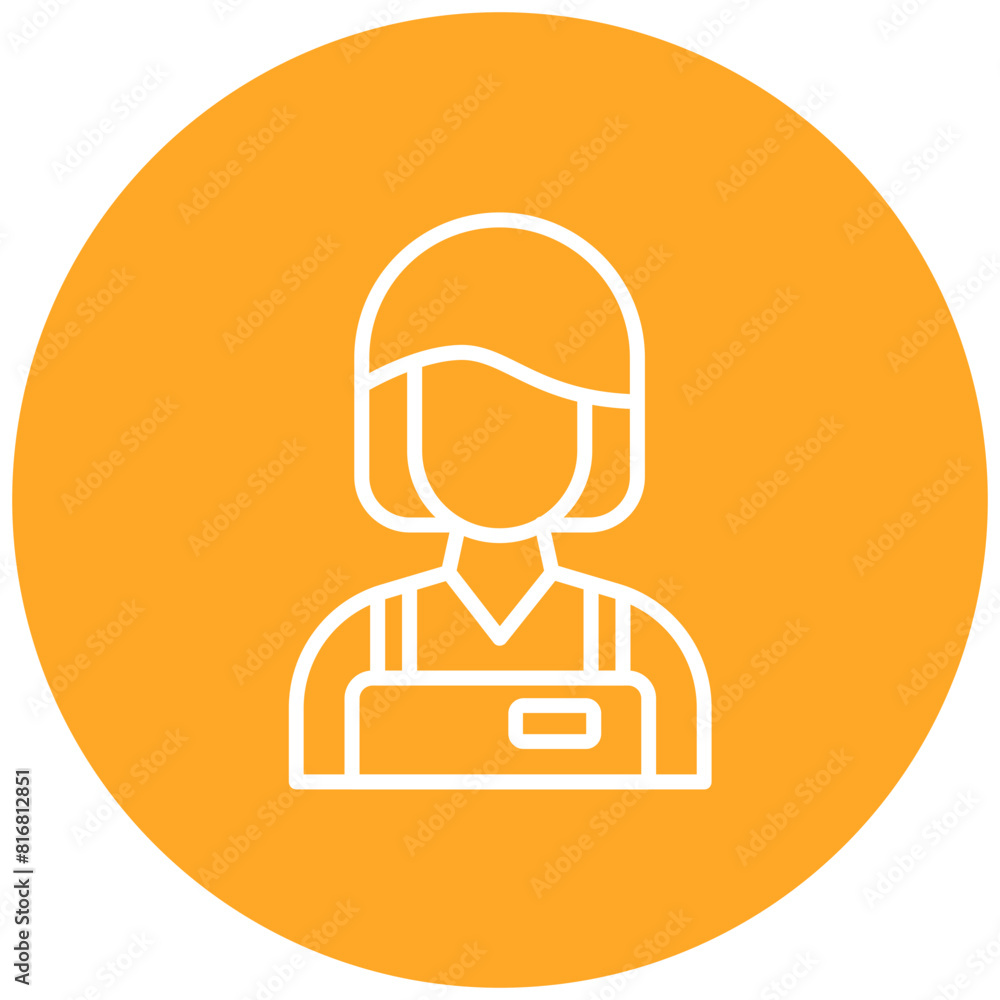 Retail Worker vector icon. Can be used for Women iconset. Retail Worker vector icon. Can be used for Women iconset.