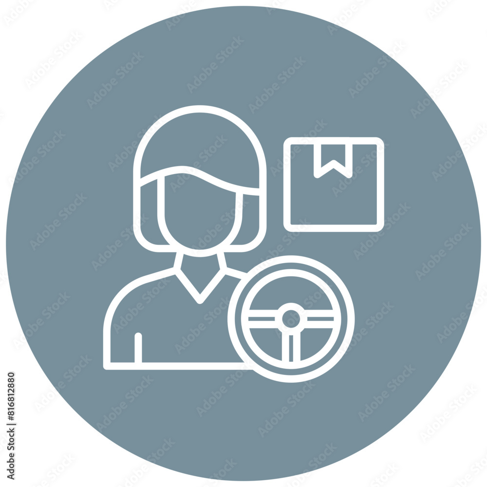Delivery Driver vector icon. Can be used for Women iconset. Delivery Driver vector icon. Can be used for Women iconset.