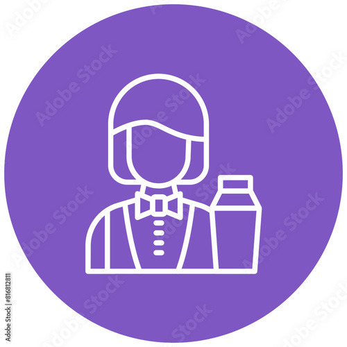 Bartender vector icon. Can be used for Women iconset.