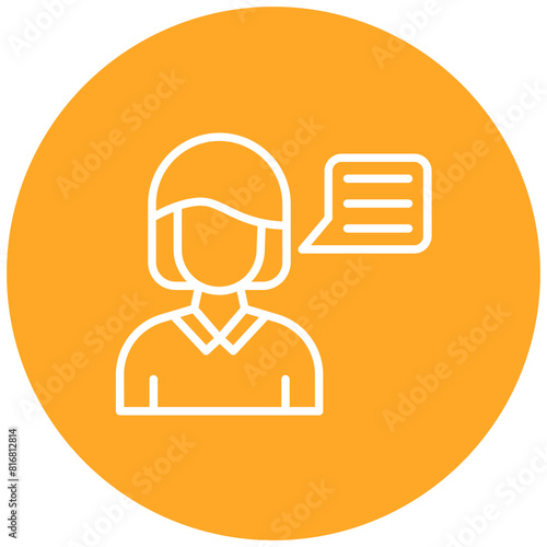 Professor vector icon. Can be used for Women iconset.