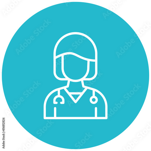 Doctor vector icon. Can be used for Women iconset.