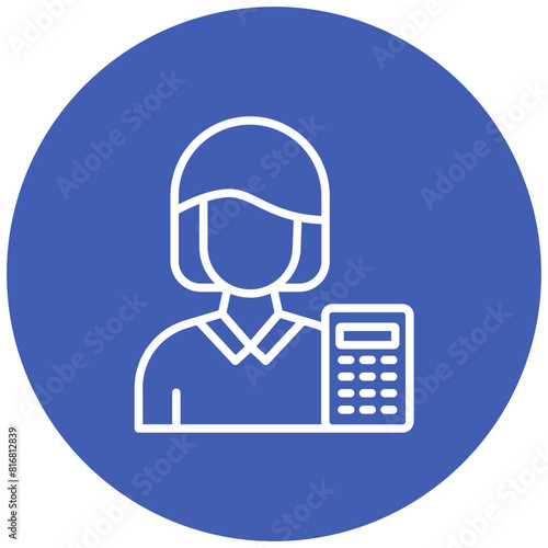 Accountant vector icon. Can be used for Women iconset.