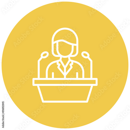 Lecturer vector icon. Can be used for Women iconset.