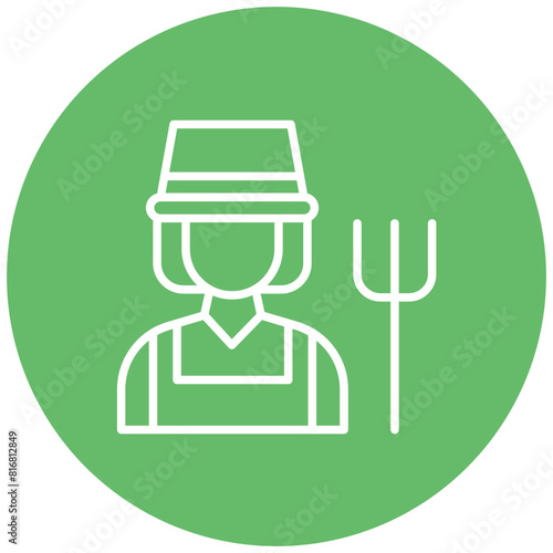 Farmer vector icon. Can be used for Women iconset.