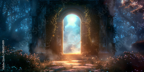 Enigmatic Portal Entrance to Unseen Realms  Gateway to Hidden Dimensions