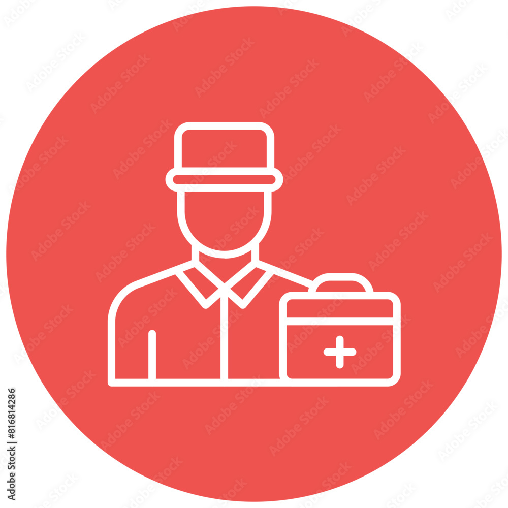 Paramedic vector icon. Can be used for Diversity iconset. Paramedic vector icon. Can be used for Diversity iconset.