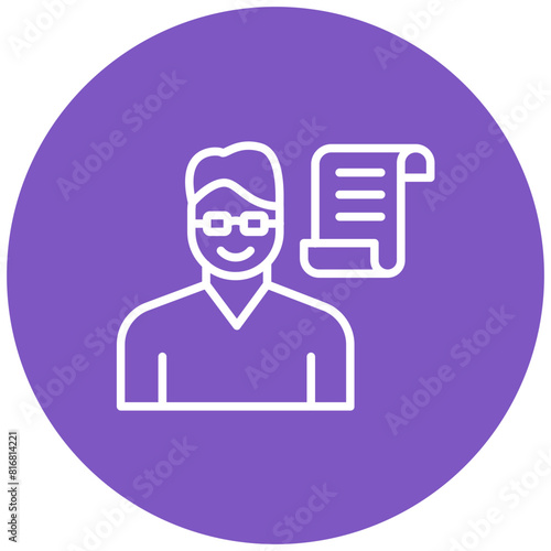 Historian vector icon. Can be used for Diversity iconset.