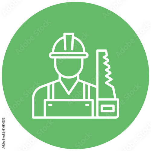 Carpenter vector icon. Can be used for Diversity iconset.