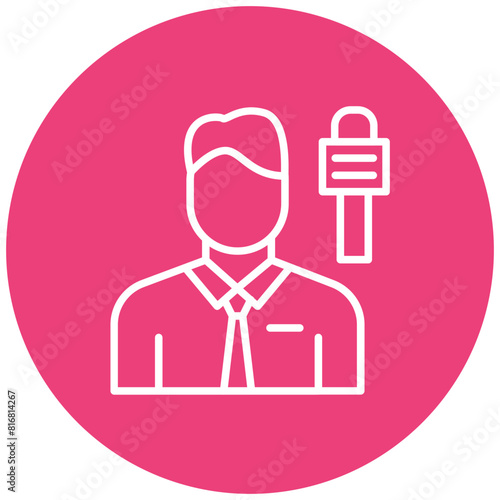 Journalist vector icon. Can be used for Diversity iconset.