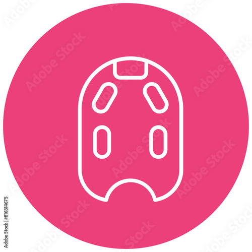 Kick Board vector icon. Can be used for Beach Resort iconset.