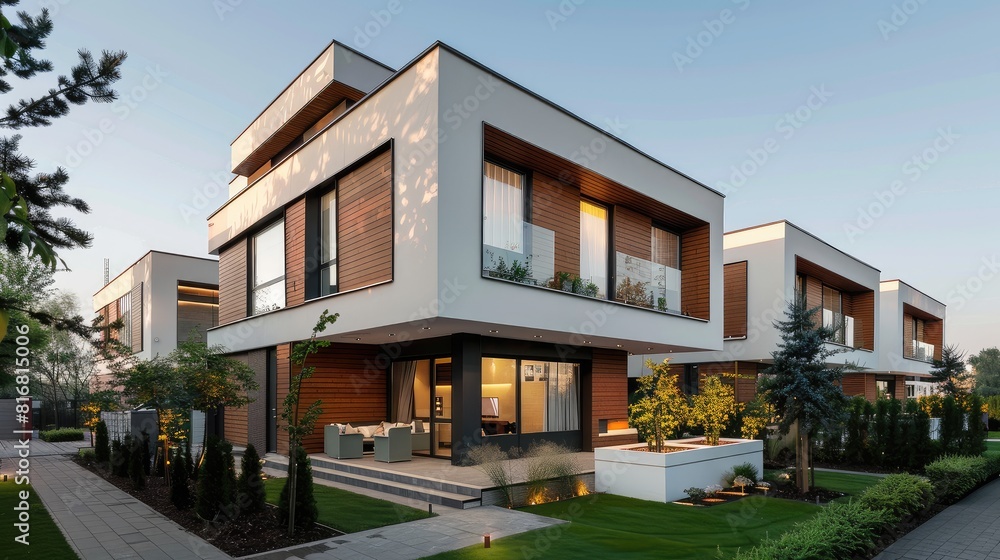 modern house in the city modern house in the city