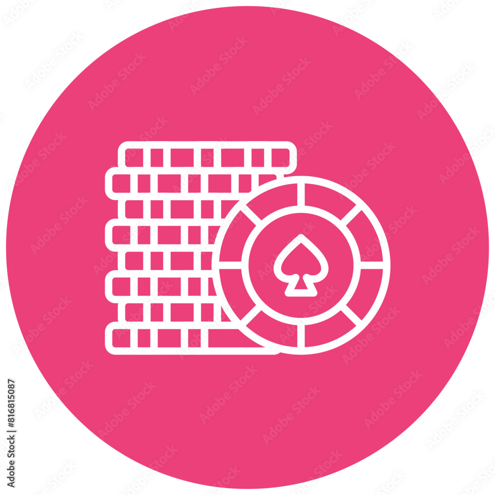 Poker Chips vector icon. Can be used for Casino iconset.