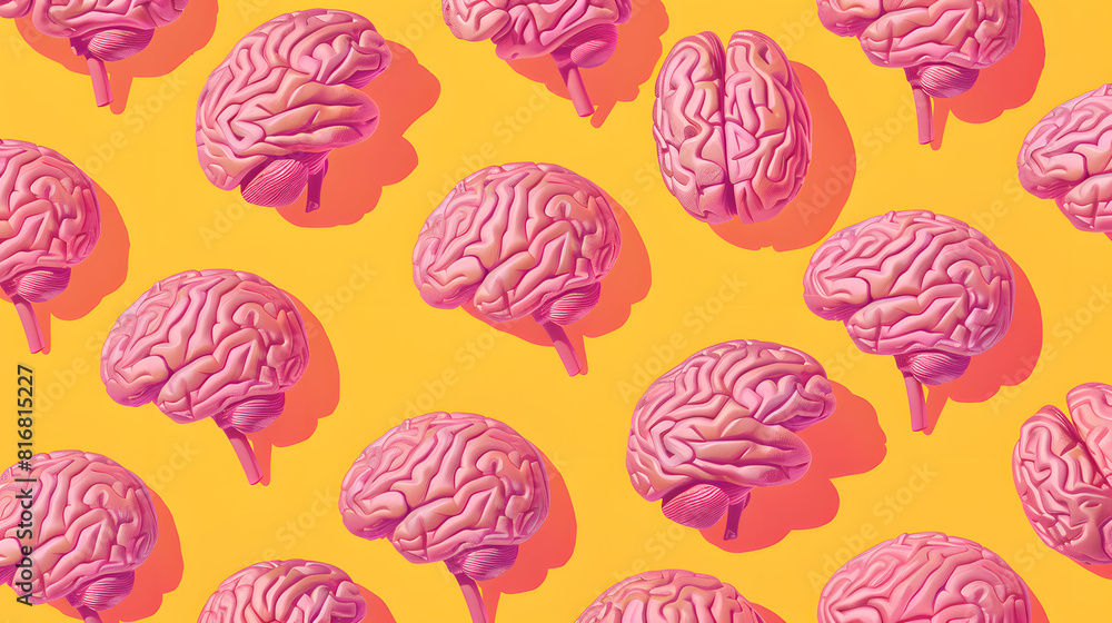 A human brain colourful pattern A human brain colourful pattern