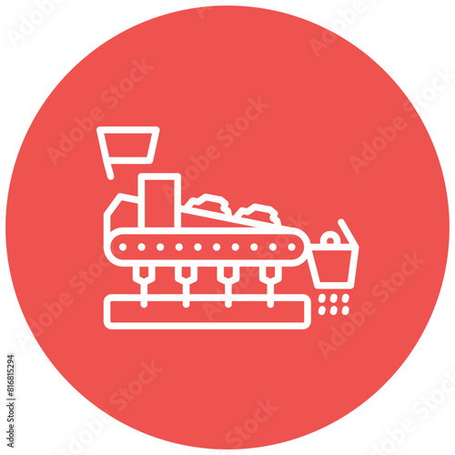 Sinter Plant vector icon. Can be used for Mettalurgy iconset.