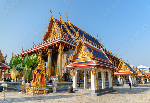 The Phra Ubosot at Wat Phra Kaew in Bangkok, Thailand photo