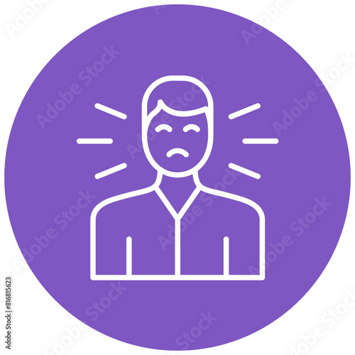 Fear vector icon. Can be used for Psychology iconset.