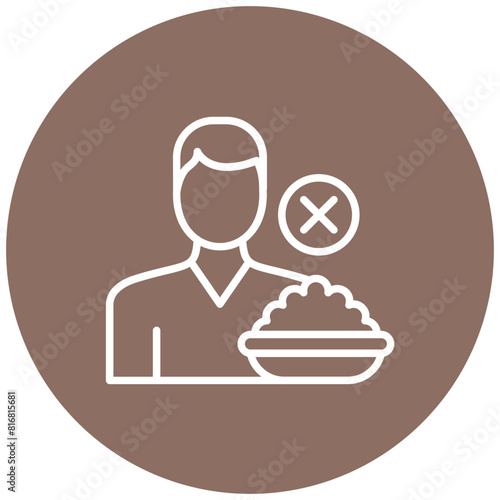 Eating Disorders vector icon. Can be used for Psychology iconset.