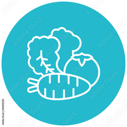 Vegetarian vector icon. Can be used for Nutrition iconset.