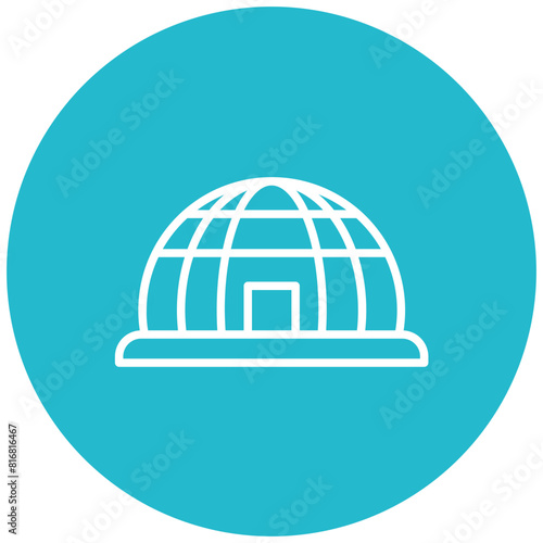 Geodesic Dome vector icon. Can be used for Trekking iconset.