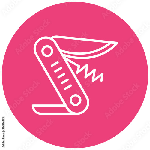 Swiss Army knife vector icon. Can be used for Trekking iconset.