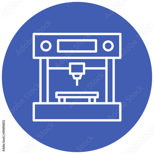 3d Printer vector icon. Can be used for Printing iconset.