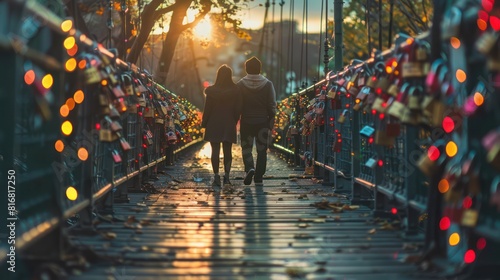 Love's touching bridge For eternal lovers photo