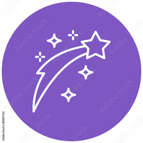 Shooting Star vector icon. Can be used for Carnival iconset.