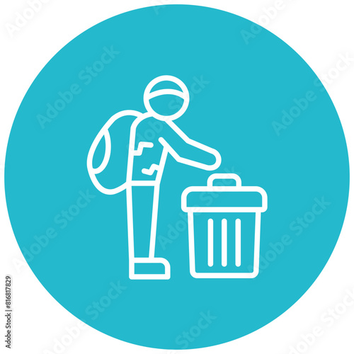 Scavenger vector icon. Can be used for Homeless iconset.