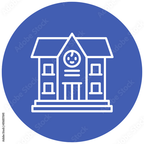 Orphanage vector icon. Can be used for Homeless iconset.