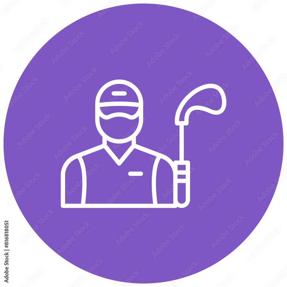 Professional Player vector icon. Can be used for Golf iconset. Professional Player vector icon. Can be used for Golf iconset.