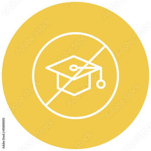No Education vector icon. Can be used for Homeless iconset.