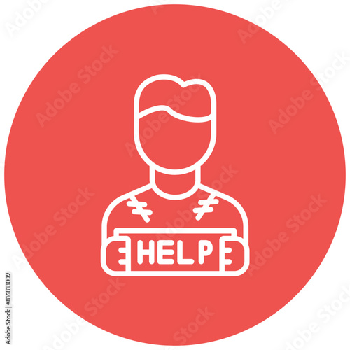 Help vector icon. Can be used for Homeless iconset.