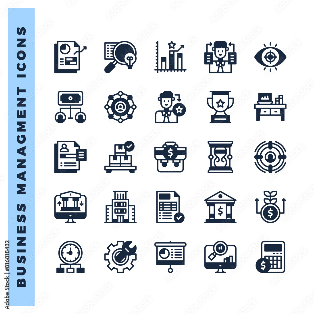 25 Business Management Lineal Fill icon pack. vector illustration. 25 Business Management Lineal Fill icon pack. vector illustration.