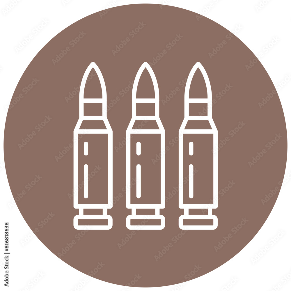Bullets vector icon. Can be used for Shooting iconset. Bullets vector icon. Can be used for Shooting iconset.