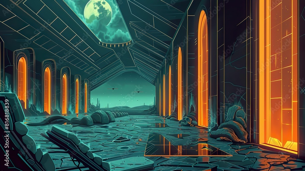 A businesswoman creating a luxury spa resort on the moon for interstellar travelers A businesswoman creating a luxury spa resort on the moon for interstellar travelers