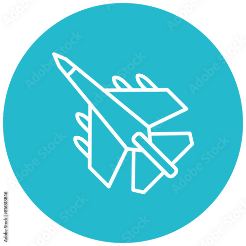 Jet vector icon. Can be used for Shooting iconset.