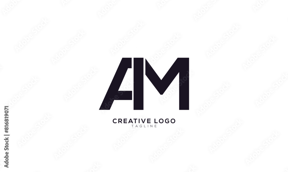 AM FM Abstract initial monogram letter alphabet logo design AM FM Abstract initial monogram letter alphabet logo design