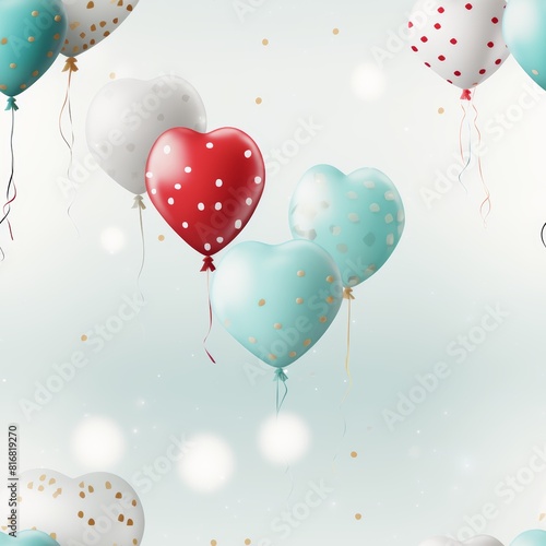 High quality festive balloons illustration on wooden table background setting for celebration