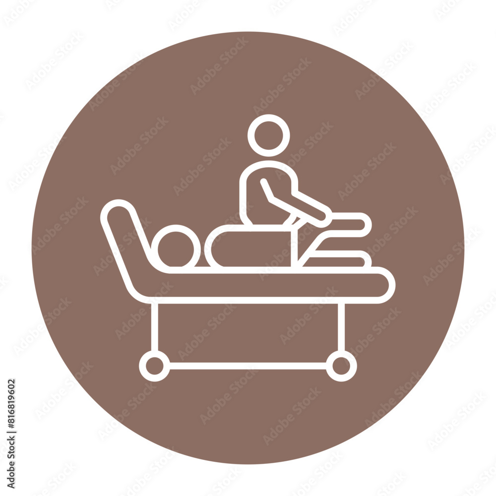 Physiotherapy vector icon. Can be used for Nursing iconset. Physiotherapy vector icon. Can be used for Nursing iconset.