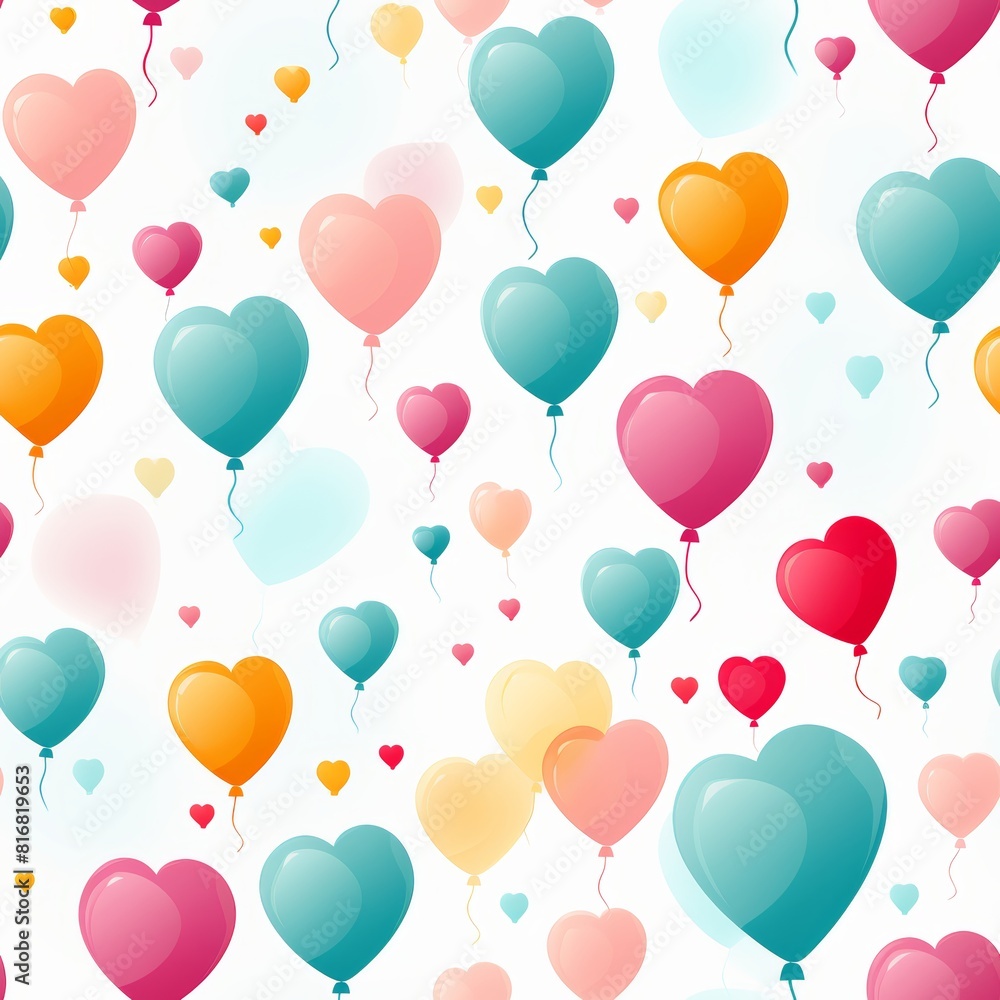 High quality festive balloons card template on white background for celebratory occasions