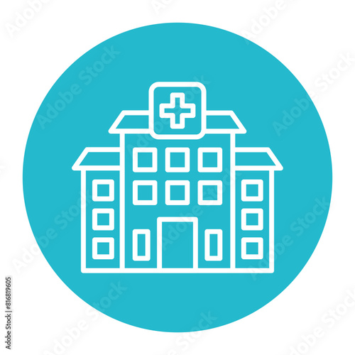 Hospital vector icon. Can be used for Nursing iconset.