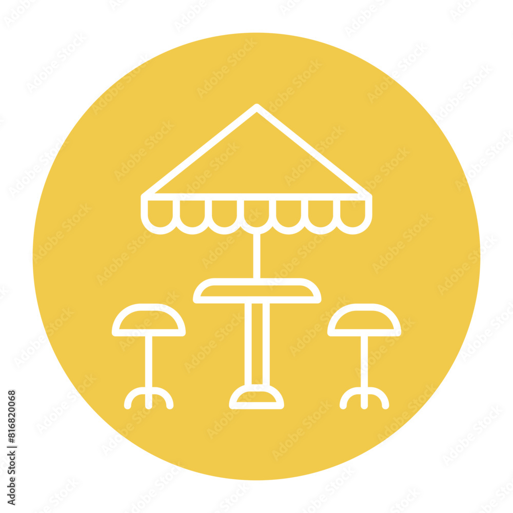 Outdoor Terrace vector icon. Can be used for Coworking Space iconset. Outdoor Terrace vector icon. Can be used for Coworking Space iconset.