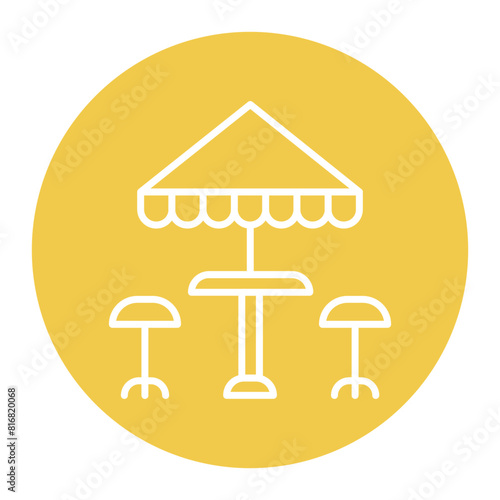 Outdoor Terrace vector icon. Can be used for Coworking Space iconset.