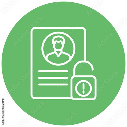 Personal Data Breach vector icon. Can be used for Compliance And Regulation iconset.
