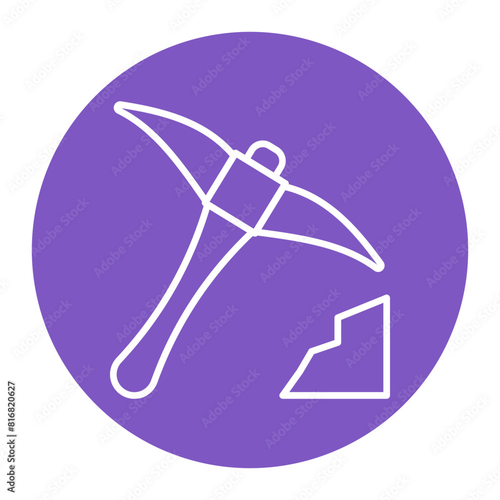 Pickaxe vector icon. Can be used for Agriculture iconset. Pickaxe vector icon. Can be used for Agriculture iconset.